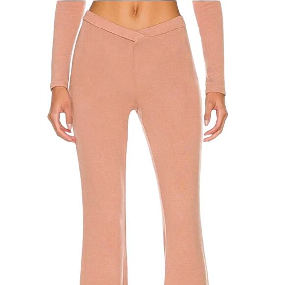 Lovers + Friends Frankie Pull On Knit Flare Leg Pant in Latte Brown Size XS - Picture 5 of 6